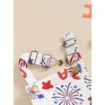 thumbnail image 6 of Bagilaanoe 4th of July Jumpsuit Shorts for Toddler Baby Girl Sleeveless Print Romper Overalls 6M 12M 18M 24M 3T 4T 5T 6T Kids Short Pants Independence Day Clothes, 6 of 7