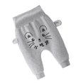 thumbnail image 4 of Pantalones de bebé Talle alto Protección del vientre Moda Causal Cálido Cómodo Pantalones para niños pequeños para primavera Otoño Gris S (Adecuado para altura 73), 4 of 5