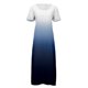 thumbnail image 4 of ICHUANYI Clearance Women's Round Neck Short Sleeve Print Daily Casual Vintage Bohemian Maxi Dress(Blue, XL) ICHUANYI WER2023080814186, 4 of 5