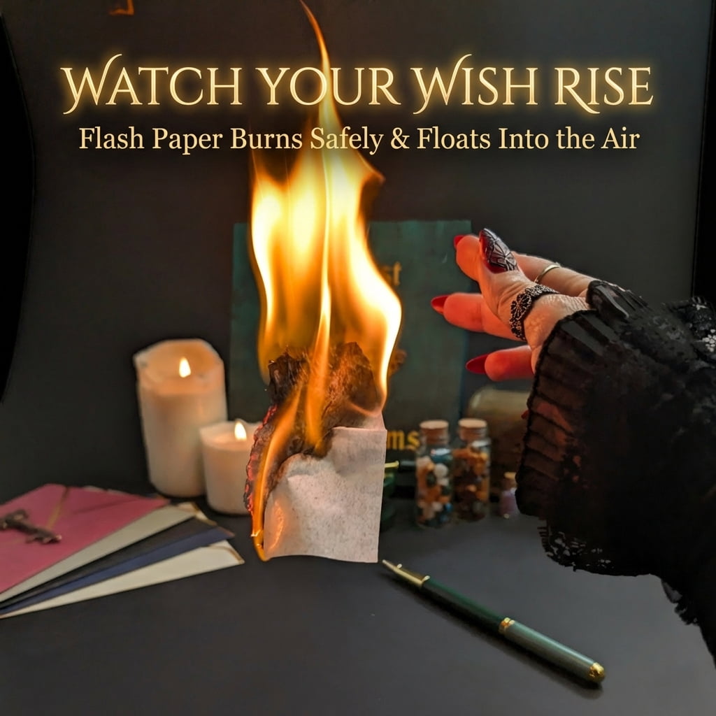 Manifestation Kit with Fire Paper & Wax Seal Stamps – Sigil Ritual Tools