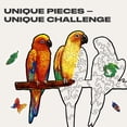 thumbnail image 4 of UNIDRAGON Original Wooden Jigsaw Puzzles - Playful Parrots, 104 pcs, Small 13"x7.5", Beautiful Gift Package, Unique Shape Best Gift for Adults and Kids, 4 of 9