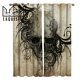 thumbnail image 2 of Exquisite House Tattoo Black Art Halloween Window Treatments Curtains Valance Living Room Curtains Bedroom Fab, 2 of 5