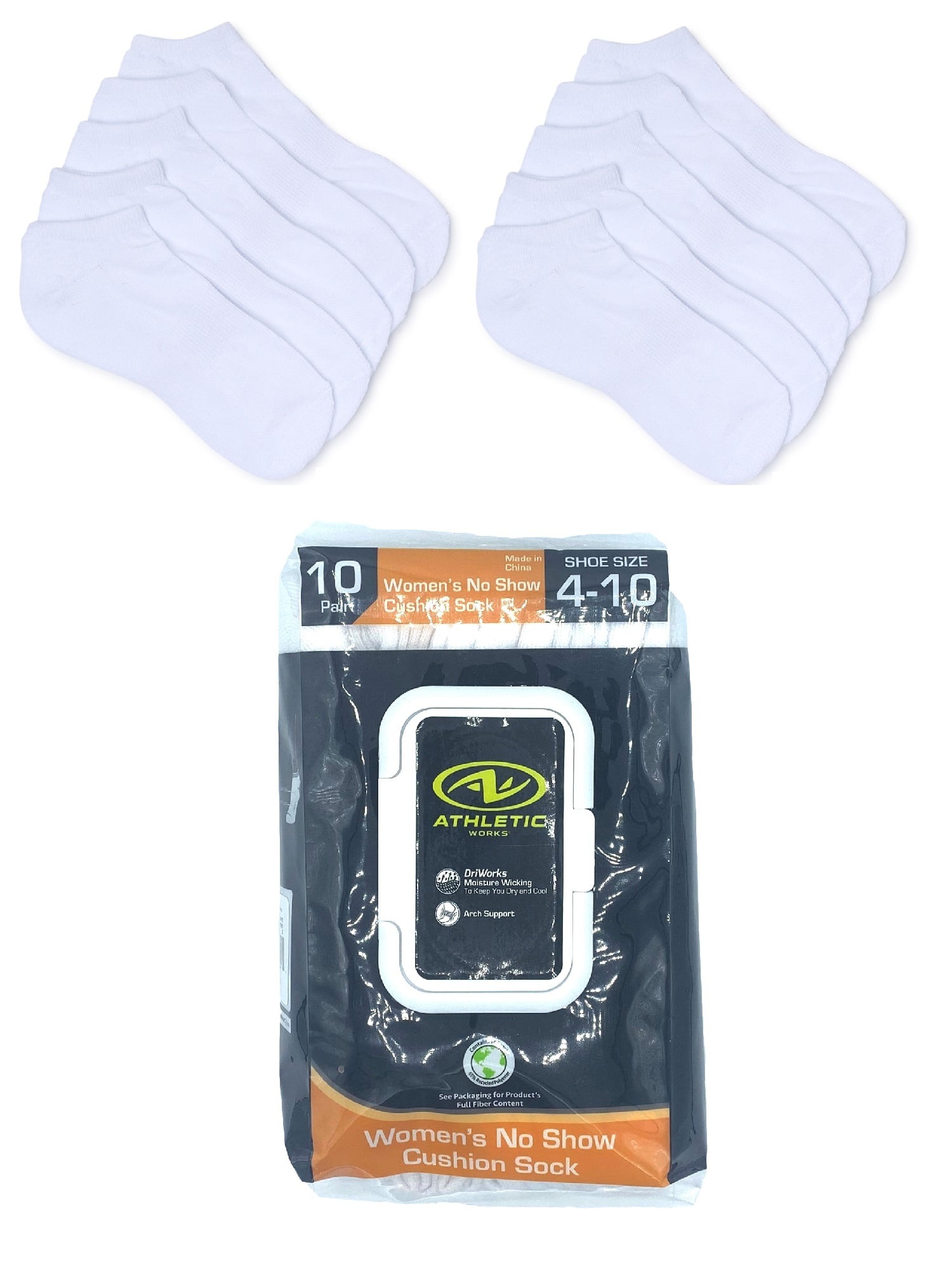 Athletic Works Womens Cushioned NoShow Socks with Nepal Ubuy