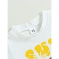 thumbnail image 3 of Kmbangi Bébé Garçons Été Lettre Imprimer Manches Courtes Col Rond T-Shirts + Taille Élastique Short 2Pcs Ensemble 0-3 Ans, 3 of 8