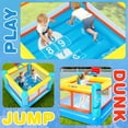 thumbnail image 5 of Adnoom Bounce House for Kids 3-6, PVC Inflatable Bounce House with Basketball Hoop, Indoor Bouncy House with Blower, Outdoor Jumping Castle with Game Map & Basketball, 5 of 9