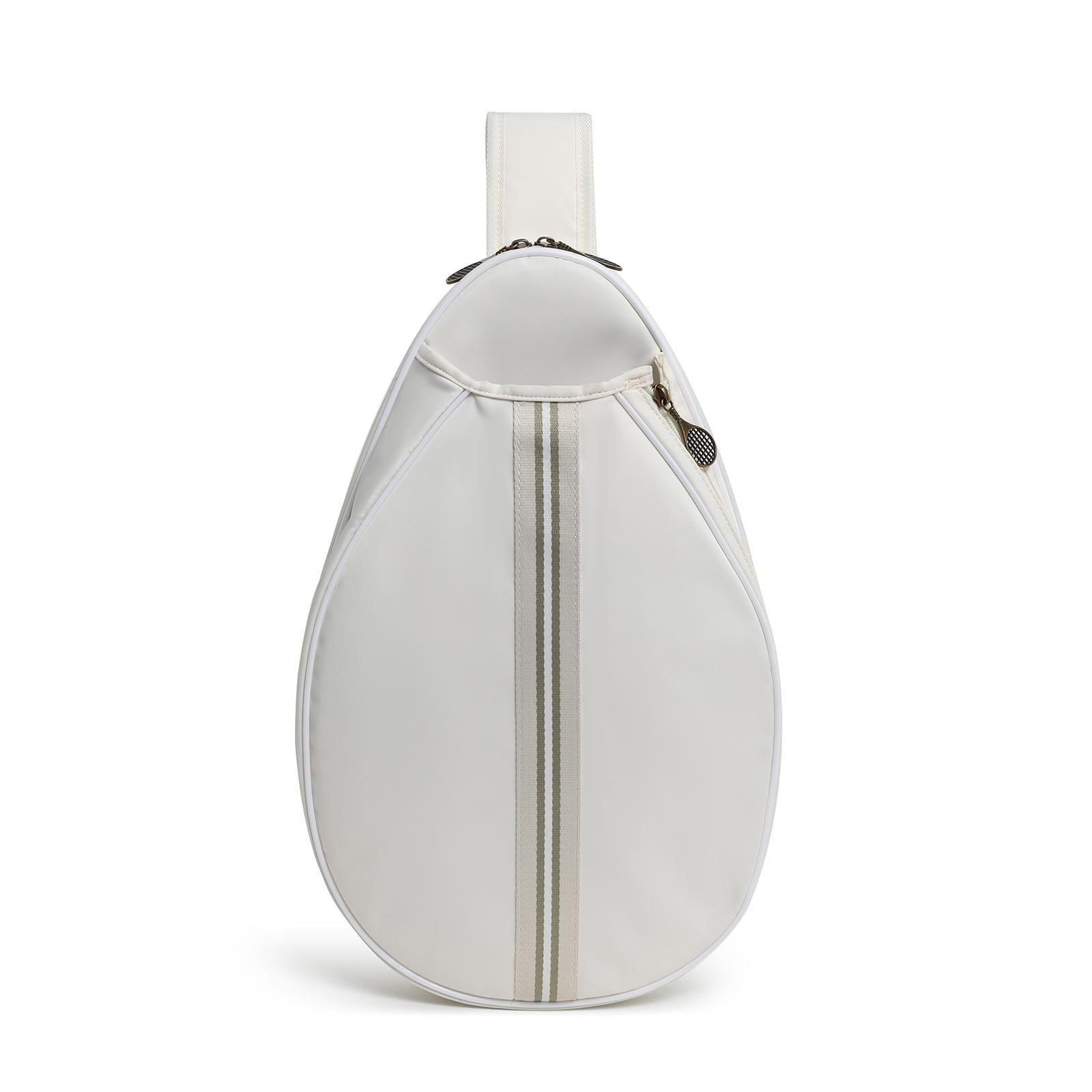 Baoblaze Tennis Bag for Men Women Tennis Racket Bag Professional Beginners Large Capacity White