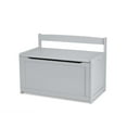 thumbnail image 3 of Melissa & Doug Wooden Toy Chest, Toy Storage Box with Hinged-Lid, Playroom Furniture for Kids Ages 3+ (Gray), 3 of 10