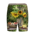 thumbnail image 5 of Gaeub Vintage Wooden Bucket Printed Men's Short Pajama Pants, Lightweight Lounge & Sleep Bottoms Keep You Cool - Large, 5 of 9