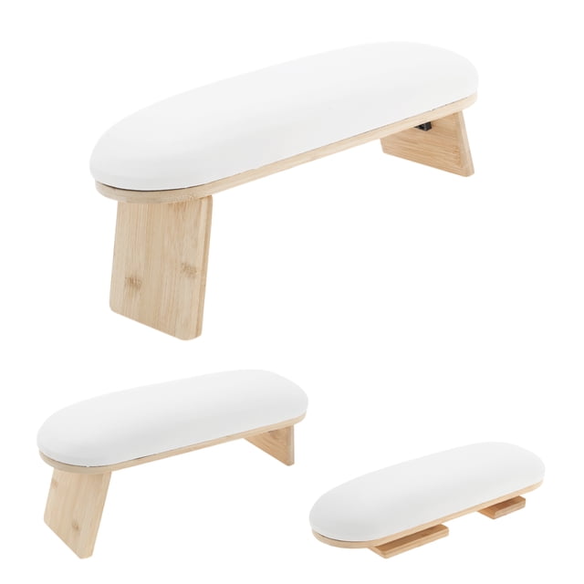Reposa brazos único para técnicos de uñas, cojín ajustable profesional para uñas, reposabrazos suave para manicura, soporte de mano blanco 1 set