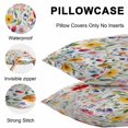 thumbnail image 5 of Throw Pillow Covers 24x24 Inch Set of 2, Floral Waterproof Outdoor Pillow Covers, Red Yellow Pink Blue Flower Purple Lavender Leaf Decorative Cushion Pillowcases for Couch, Sofa, Bed, Garden, Patio, 5 of 9