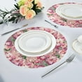 thumbnail image 6 of Bright Floral Round Placemats Washable Placemats Non-Slip Heat-Resistant Table Place Mats for Dining Kitchen Holiday Party Table Decoration 15.4"-4PCS Table Mat, 6 of 7