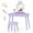 Purple, variant on Costway Kids Vanity Set Princess Vanity Table & Chair Set with Lighted Mirror White