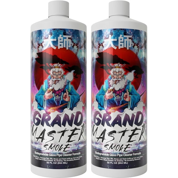 64oz / 2 Pack Soak & Wash Bundle Glass Pipe Cleaner - Cleanse, Deodorize, Restore - No Shaking/No Scrubbing