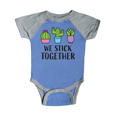 

Inktastic We Stick Together with Cacti and Succulent Gift Baby Boy or Baby Girl Bodysuit