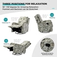 thumbnail image 3 of Home Theater 360 Swivel Rocking Recliner Glider Rocker Chair Nursery Backrest Footrest Fabric Armchair Sofa for Living Room Entertainment Sage, 3 of 9