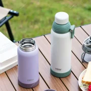 Tyeso Stainless Steel Double-Lid Insulated Sports Water Bottle Portable Handheld Outdoor Large Capacity Flask Stylish Water Cup