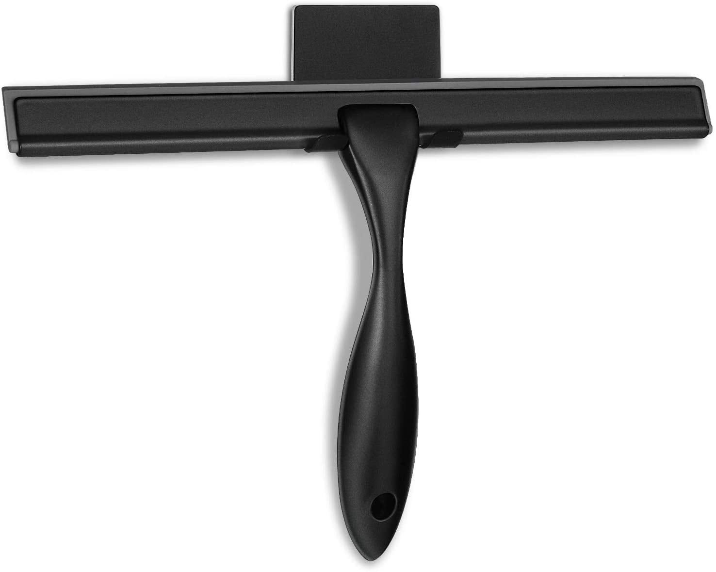 All-Purpose Shower Squeegee for Shower Doors, Bathroom, Window and Car Glass - Black, Stainless Steel, 10 Inches Color: Black