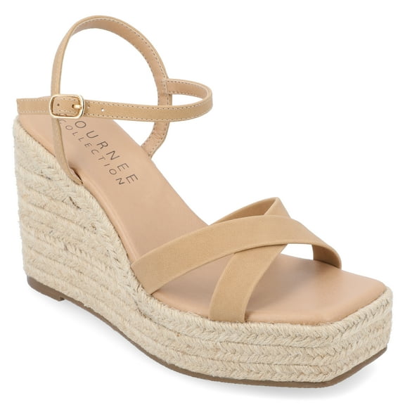 Journee Collection Womens Raniya Tru Comfort Foam Espadrille Platform Wedge Sandals