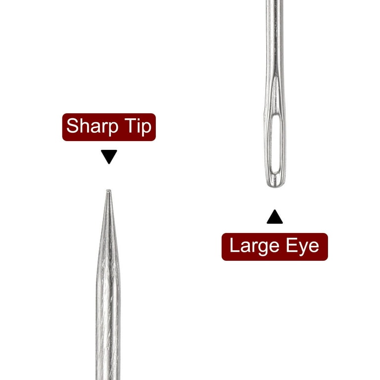 Uxcell 3 Inch Upholstery Needles Stainless Steel Large Eye