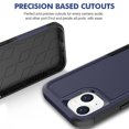 thumbnail image 2 of ELEHOLD for iPhone 14 6.1 inch Case, Armor Rugged Hard PC Soft TPU Hybrid Anti-Drop Camera Lens Protection Shockproof Glossy Non-Slip Slim Fit Case for iPhone 14,Darkblue, 2 of 5