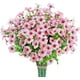 thumbnail image 1 of pstuiky 8 manojos de flores artificiales para exterior, arbustos verdes artificiales para jardín, porche o decoración exterior., 1 of 6