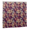 thumbnail image 2 of YFYANG Waterproof Bathroom Shower Curtain, Vintage Rose Pattern Shower Curtain Set with Hooks, Home Bathroom Tub Decor - 72 "x72", Plastic Hooks, 2 of 6