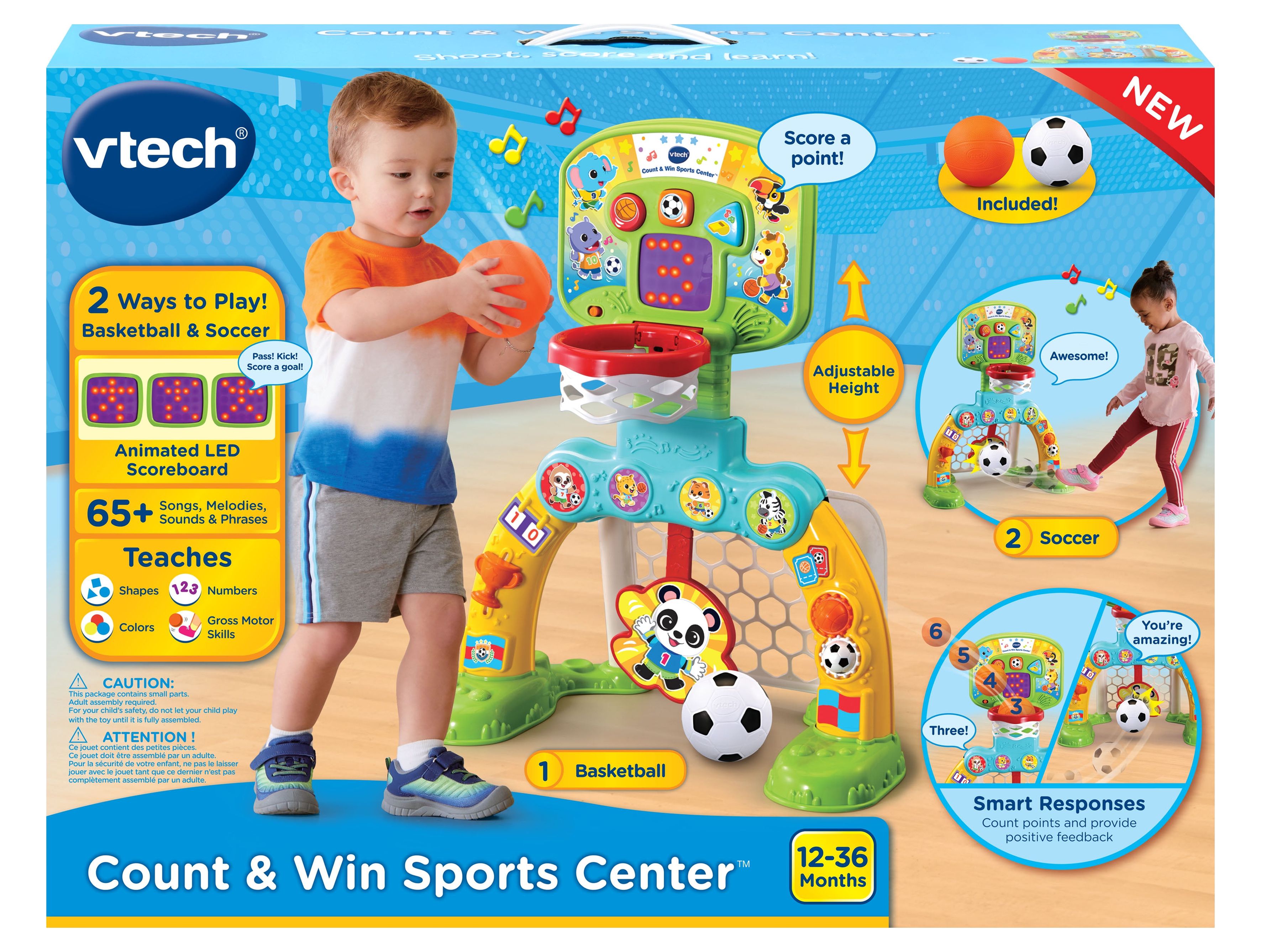 VTech Count & Win Sports Center, Basketball and Soccer Toy for Toddlers, Teaches Physical Activity - image 13 of 13