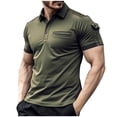 thumbnail image 2 of Njoeus Mens Undershirts Sports Shirts for Men Men's Top Slim Fitting Short Sleeve Shirts Lapel Casual Sports Bottom Shirt Comfort Cotton T-Shirt Gym Workout Tops M-3Xl Men's Tank Tops, 2 of 6