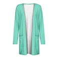 thumbnail image 4 of BLVB Long Cardigans for Women Summer Beach Cover Up Lightweight Casual Blouses Open Front Cardigan Sweater with Pockets, 4 of 5