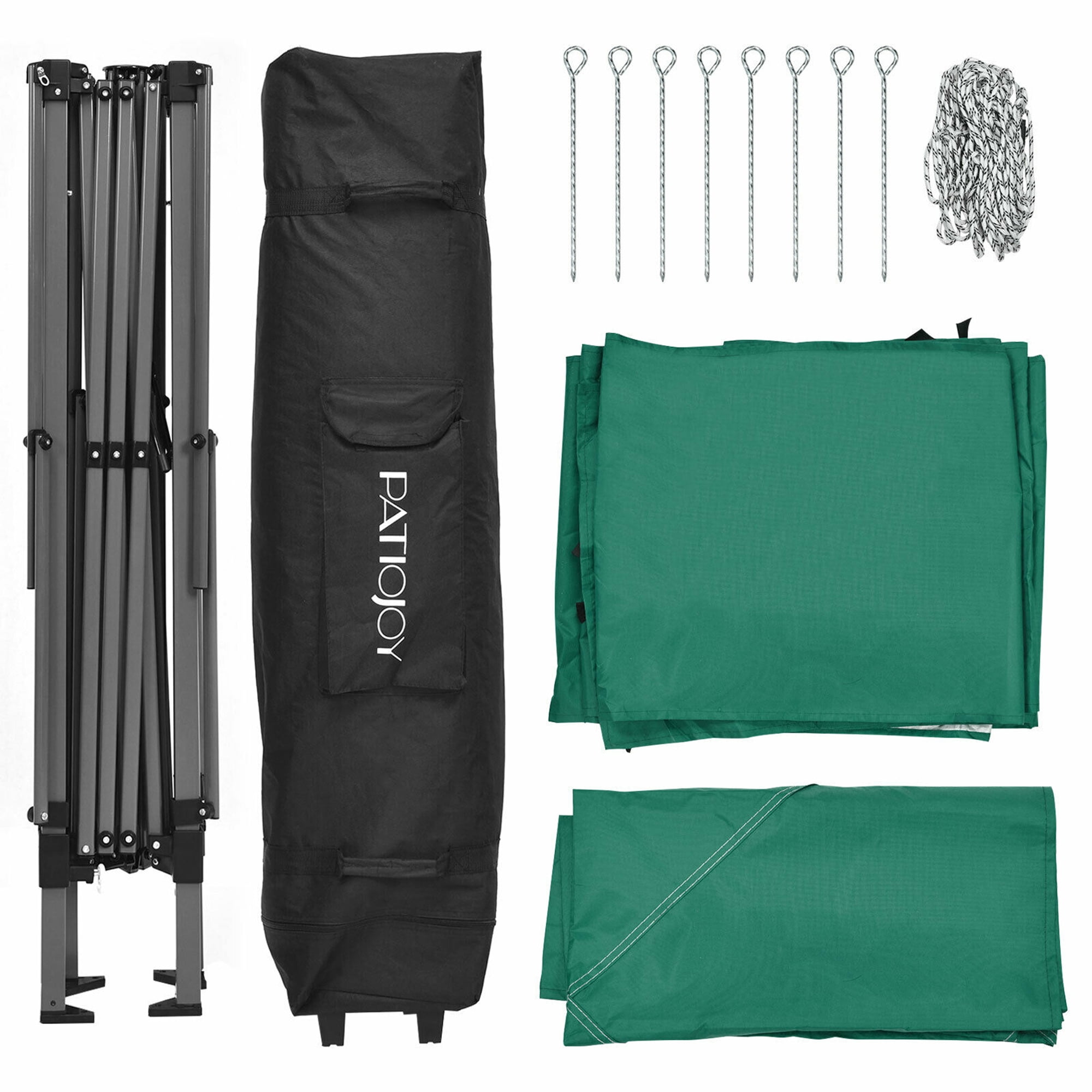 Gymax 13' x 13' Folding Patio Pop-up Gazebo Canopy Tent Outdoor Shelter Shade Green