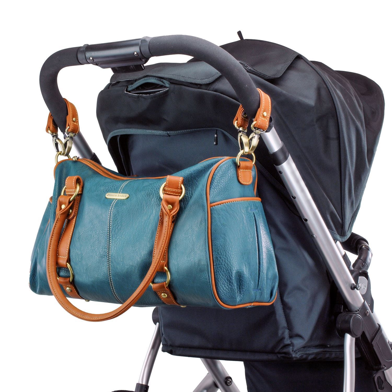 Timi & Leslie Madison 7-Piece Diaper Bag Set - Black Edition