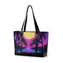 FORMRS Laptop Tote Bag for Women with 15.6" Computer Compartments Handbag, Purple Neon Road