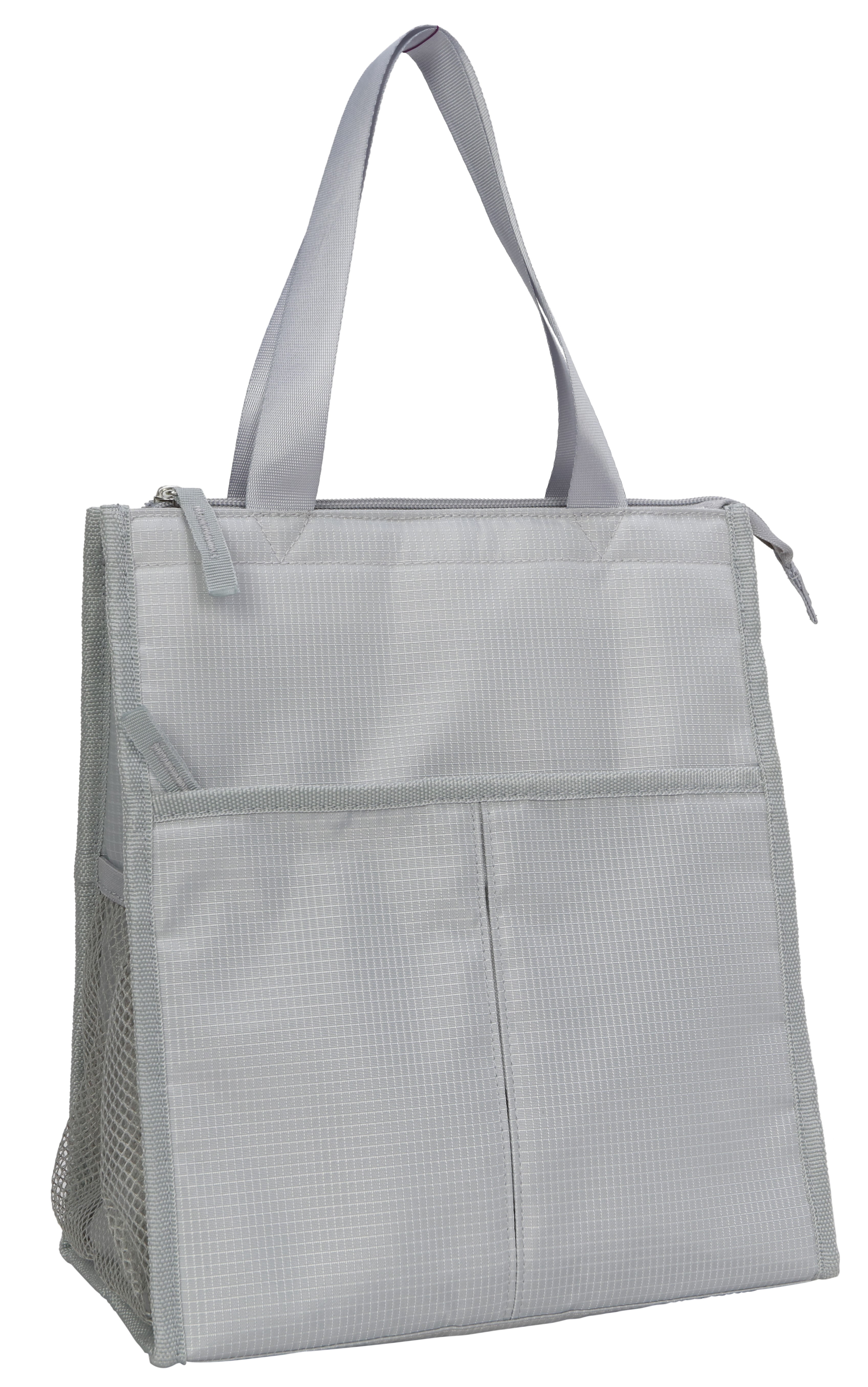 Mainstays Reusable Lunch Bag with Side Pocket, Grey