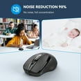 thumbnail image 5 of TECKNET Wireless Mouse,2.4GHz with USB Receiver,Computer Mouse for Laptop,PC,Computer,Chromebook,Notebook,2600 DPI,5 Adjustment Levels, 5 of 11