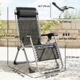 thumbnail image 3 of Outsunny Chaise Zéro Gravité Inclinable avec Dossier Réglable, Bleu Foncé, 3 of 10
