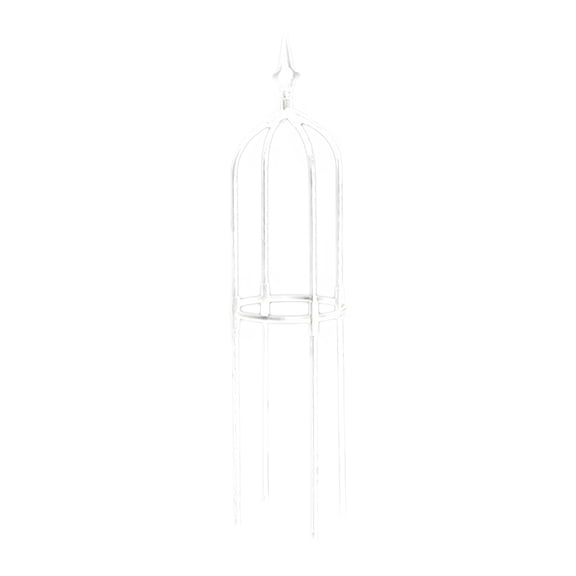 LAMIRO Evergreen Garden Metal Garden Obelisk Trellis for Climbing Plants Vines,Clematis & Flowers | Outdoor & Indoor Plant Trellis for Potted Plants | Floral Pattern Arch Trellis