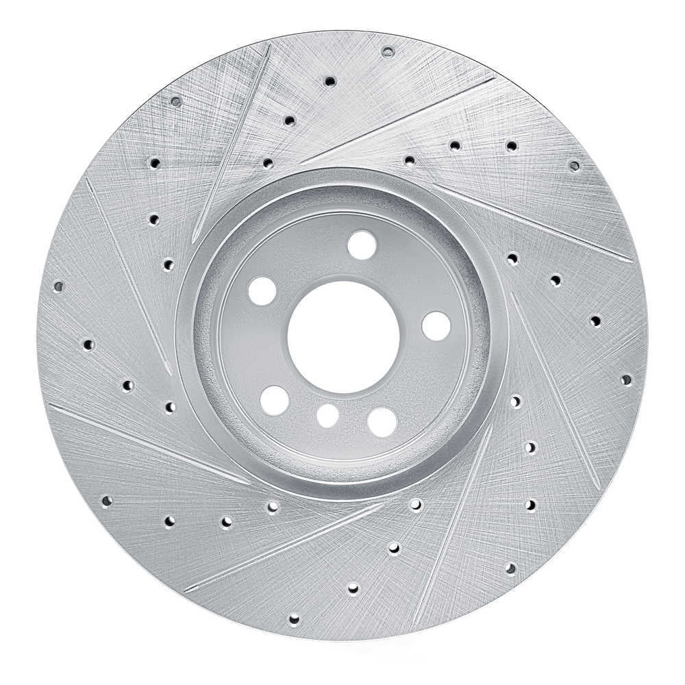 Dynamic Friction Company 631-31134D DFC Brake Rotor - Drilled And Slotted - Silver