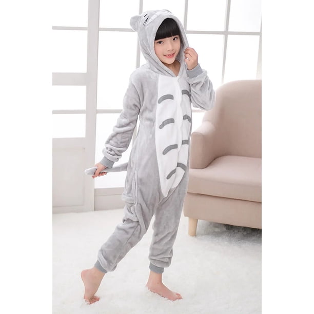 Conjunto de pijamas de franela para niños y niñas, ropa de dormir de animales, mono, disfraz de Halloween xuanjing unisex