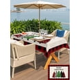 thumbnail image 4 of Outdoor Tablecloth with Umbrella Hole and Zipper, Christmas Tree Rectangle Table Cloth 60x120 Inch Waterproof Tablecloth, Green Xmas Tree Red Black Plaid Picnic Table Cover for Patio Camping, 4 of 7