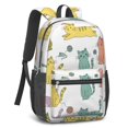 thumbnail image 2 of Rainbow Cat and Yarn White Pattern 17" School Backpacks for Teens,Waterproof Oxford Fabric,S-Shape Padded Straps for School,Travel,Hiking,Camping, 2 of 6