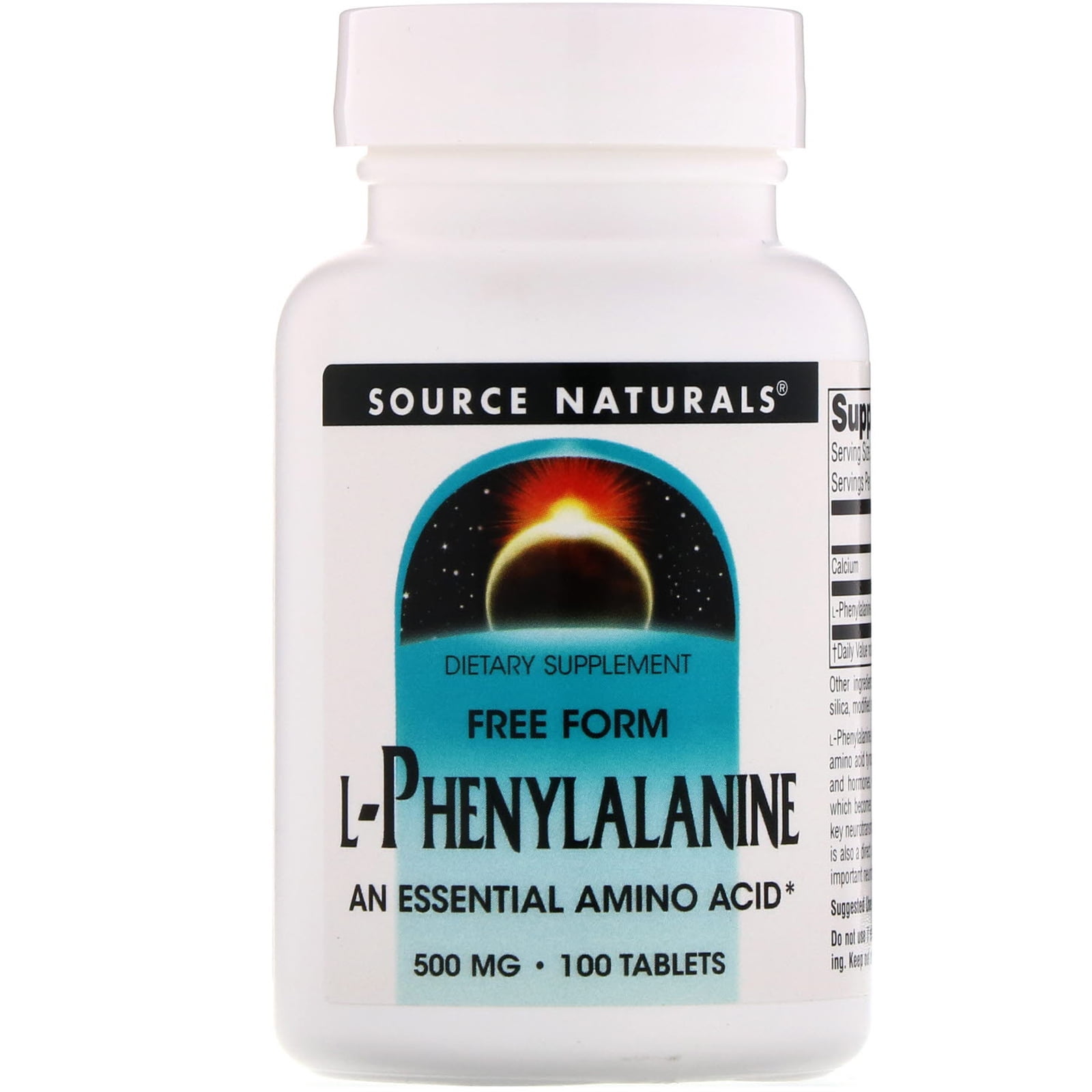 Source Naturals Source Naturals  L-Phenylalanine, 100 ea