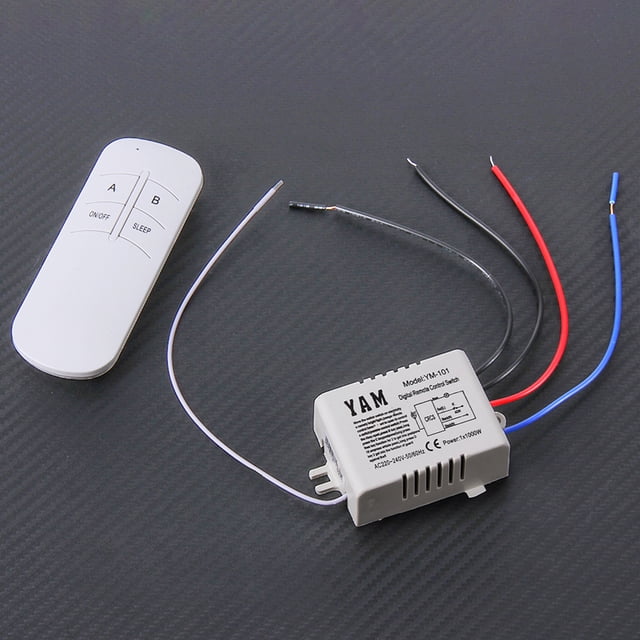 Inalámbrico ON/OFF 1 Ways 220V Lámpara Control Remoto Interruptor Receptor Transmisor