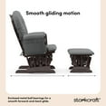 thumbnail image 6 of Storkcraft Hoop Infant Nursery Glider and Ottoman, Espresso with Gray, 6 of 16