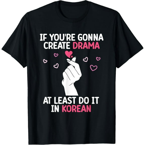 Korean Drama Love K-Pop Finger Heart Day Kdrama T-Shirt