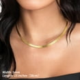 thumbnail image 4 of FindChic 14K Gold Plated Necklace for Women 5mm Herringbone Choker Snake Chain Birthday Mothers Day Jewelry Gifts Her Mom Wife Lady Female Adults Age Ideas, 15inch, 4 of 9