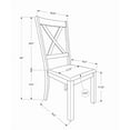 thumbnail image 2 of Monarch Specialties Dining Chair Set Of 2, Side,Upholstered,Dining Room, Brown Fabric, 40" H, Indoor, 2 of 13