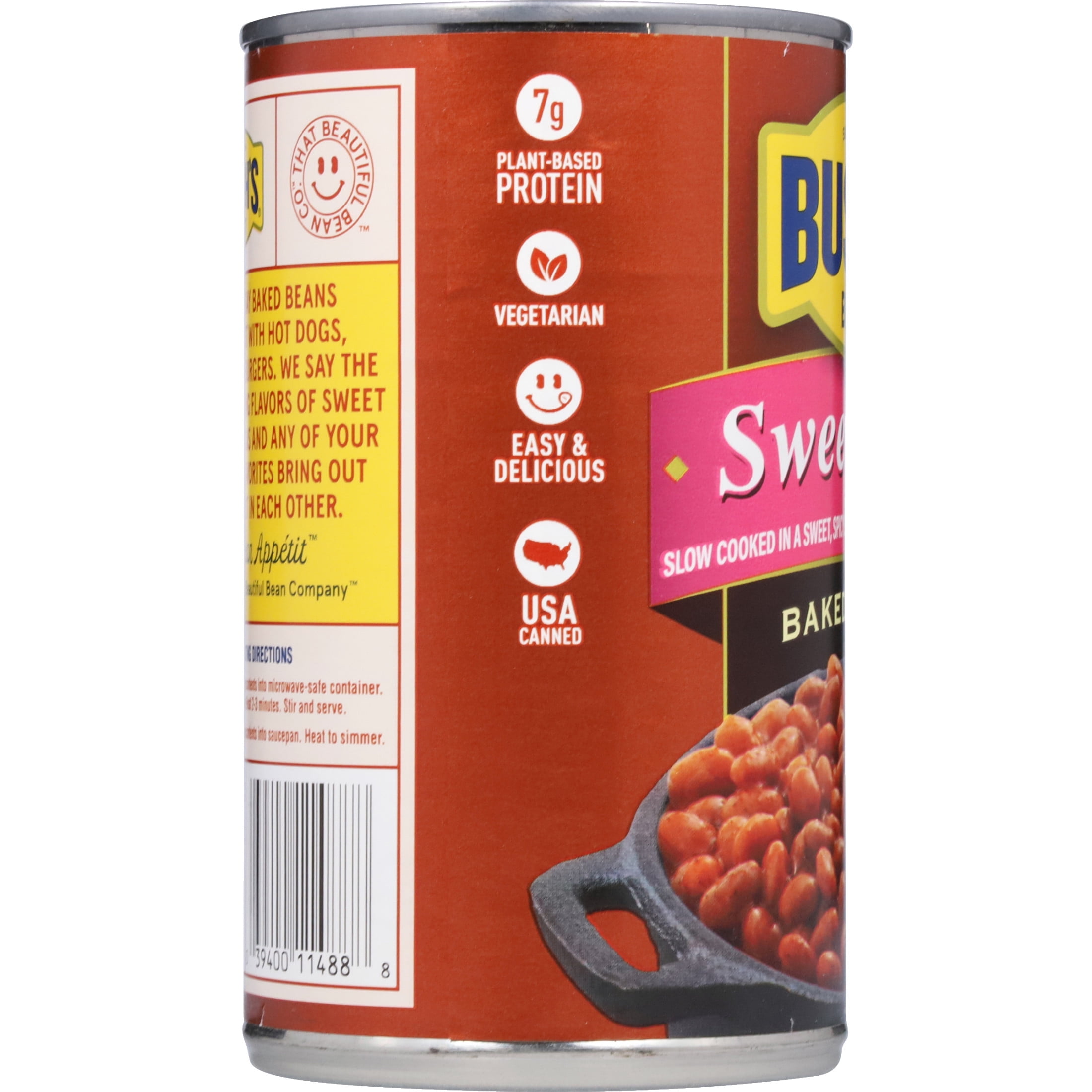 (12 pack) Bush's Sweet Heat Baked Beans, Canned Beans, 28 oz Can
