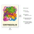 thumbnail image 2 of Hawaii - Continental Airlines - Psychedelic Art - Vintage Airline Travel Poster c.1960s - Master Art Print (Unframed) 9in x 12in, 2 of 4