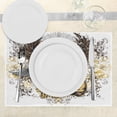 thumbnail image 3 of Ambesonne Tattoo Place Mats Set of 4, American Eagle on Skull, Standard Size, Brown and White, 3 of 6