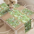 thumbnail image 2 of Ambesonne Spring Table Runner & Placemats, Tropical Pastel Flowers Art, Placemat 4 pcs + Runner 16"x72", Fern Green and Rose, 2 of 2